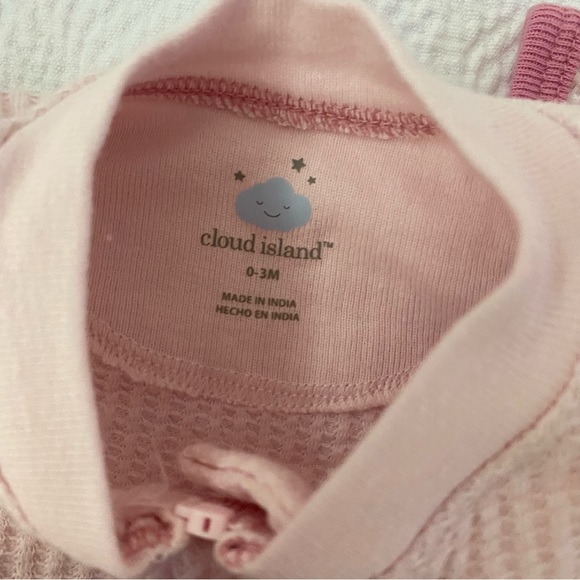 Cloud Island Onesies Footies Set with Bows - Picture 3 of 3